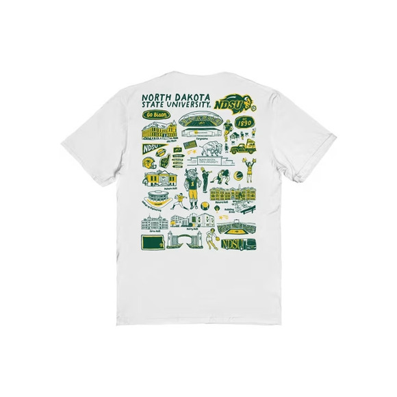 Other - Vive La Fete North Dakota State Bison White Impressions T Shirt